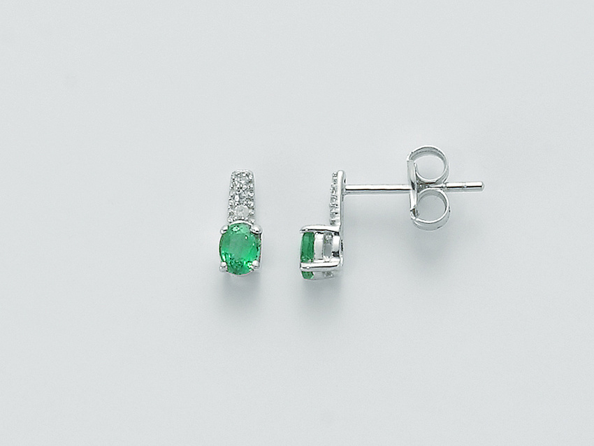 Orecchini Smeraldo e Diamanti  