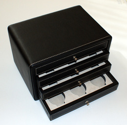 Porta orologi scatola con cassetti 12 posti  