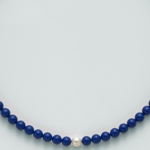  Collana Lapislazzuli blu con Perla naturale