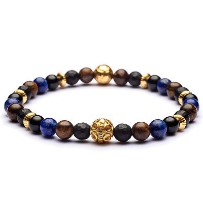 Bracciale uomo in argento con Pietre Dure FILIPPO 