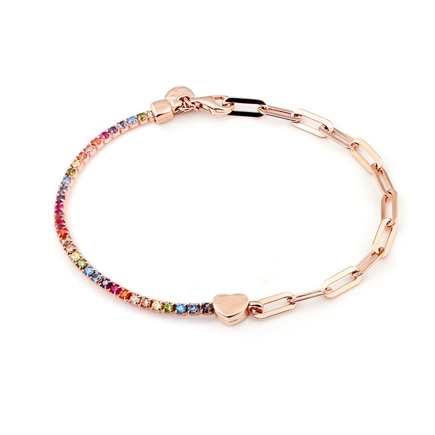 Shimmer Rainbow con Cuore Rose Gold  