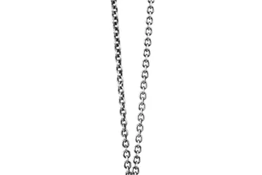 Collana d'Argento con Onice Nero 90 cm 