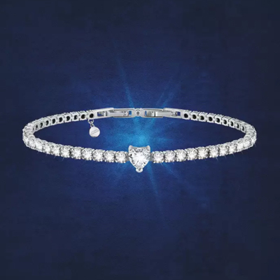 Bracciale Tennis Diamond Heart 