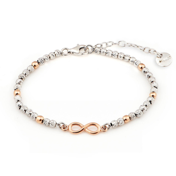  Bracciale in argento Glamour Infinito Rose Gold