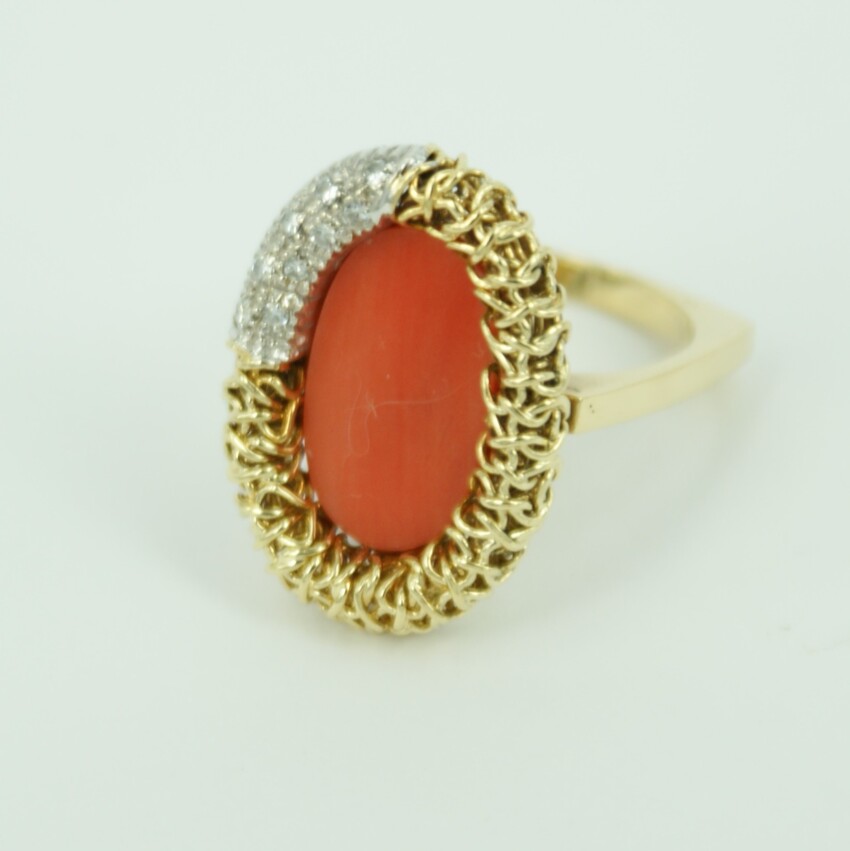 ANELLO VINTAGE CORALLO  