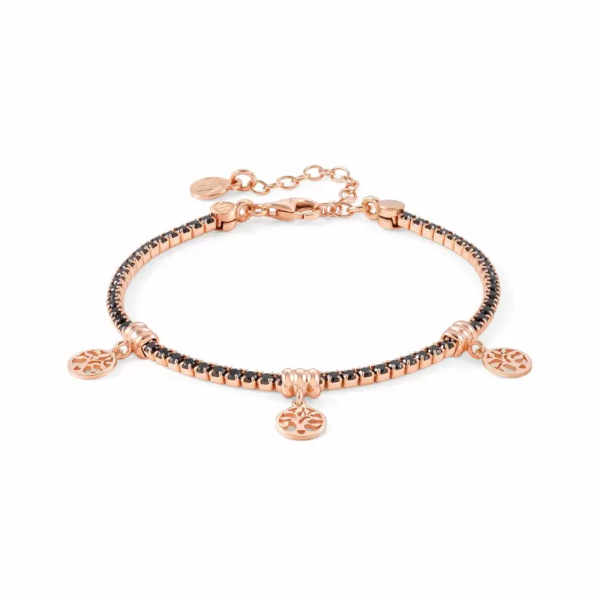 Bracciale Chic and Charm In Argento 925 E Cubic Zirconia Albero Vita Oro Rosa  