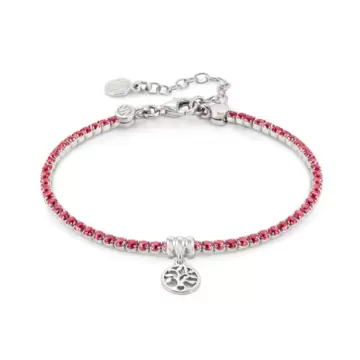  Bracciale Chic and Charm Ed Colors In Argento 925 E Cz Albero Vita Rosso