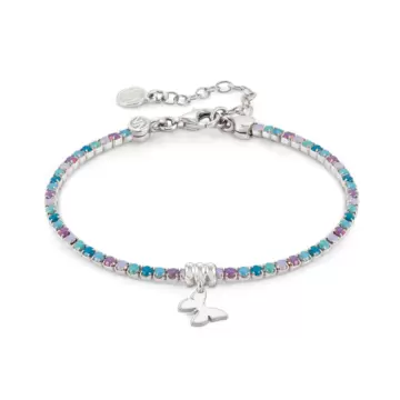  Bracciale Chic and Charm Ed Colors In Argento 925 E Cz Farfalla Misto