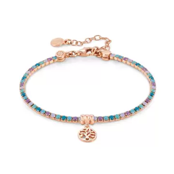  Bracciale Chic and Charm Ed Colors In Argento 925 E Cz Rosegold Albero Vita Misto