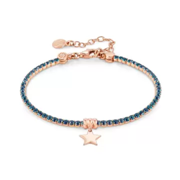  Bracciale Chic and Charm Ed Colors In Argento 925 E Cz Rosegold Stella Blu