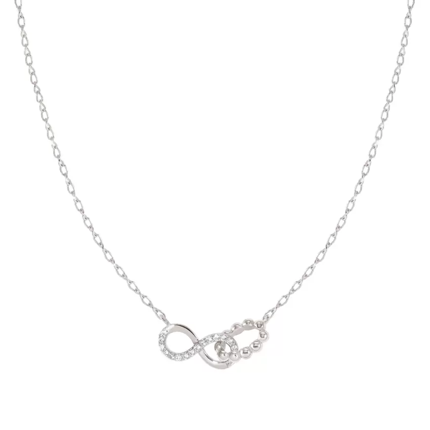 Collana Lovecloud In Argento 925 E Cz Infinito Argento  