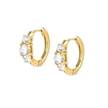  Orecchini Colour Wave In Argento 925 E Cubic Zirconia Oro Giallo