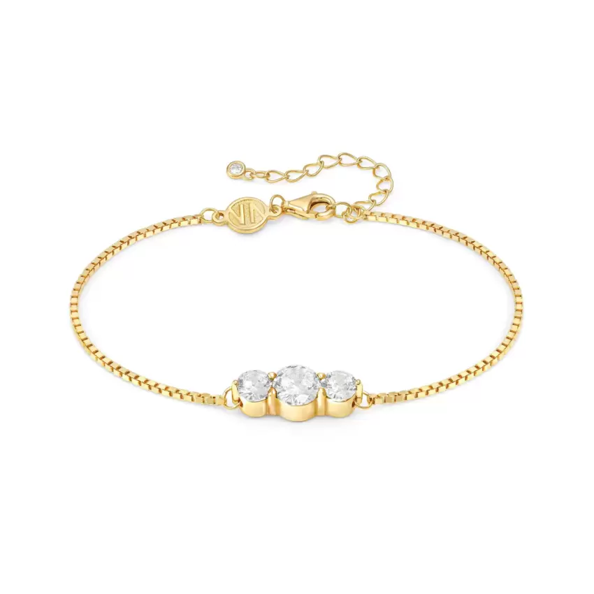 Bracciale Colour Wave In Argento 925 E Cubic Zirconia Oro Giallo  