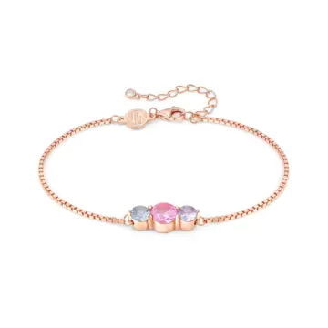  Bracciale Colour Wave In Argento 925 E Cubic Zirconia Oro Rosa