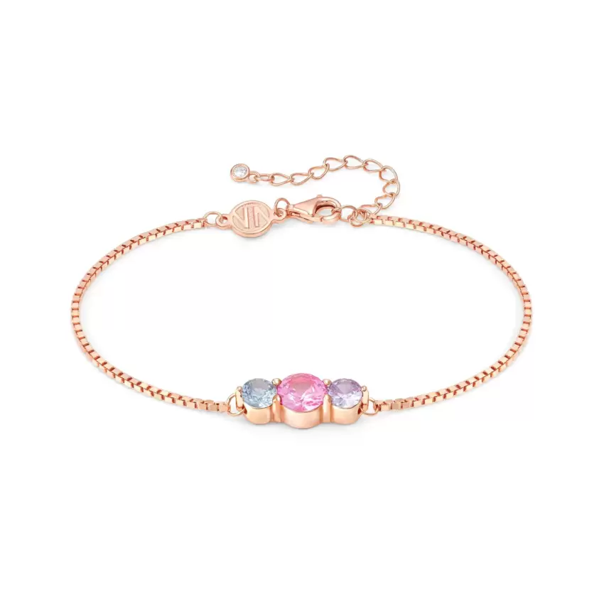 Bracciale Colour Wave In Argento 925 E Cubic Zirconia Oro Rosa  