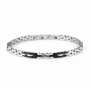  Bracciale Strong In Acciaio E Cubic Zirconia Misto 1