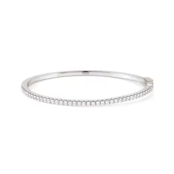  Bracciale Lovelight In Argento 925 E Cz Rigido Piccolo Bianco Fin Argento