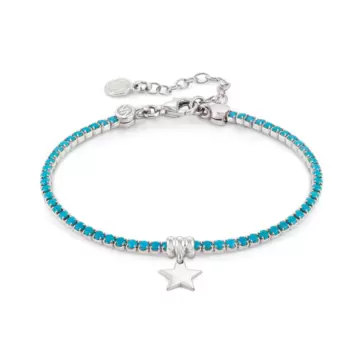  Bracciale Chic and Charm Ed Colors In Argento 925 E Cz Stella Turchese