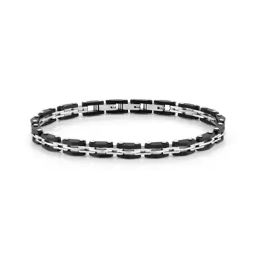  Bracciale Strong Ed Diamond In Acciaio Nero Acciaio