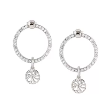  Orecchini Chic and Charm Ed Celebration In Argento 925 E Cz Simbolo Albero Vita Argento