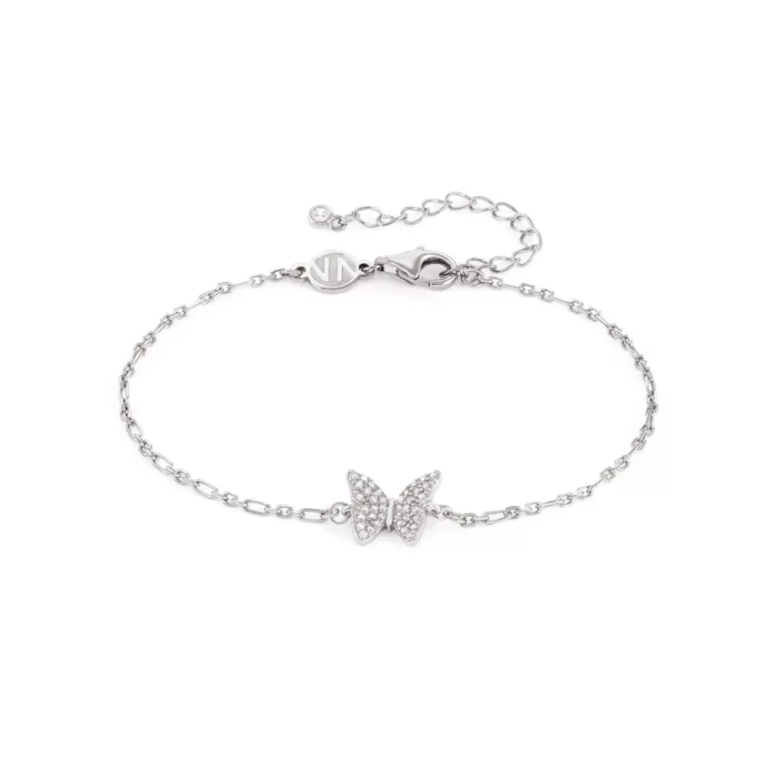 Bracciale Sweetrock Ed Nature In Argento 925 E Cubic Zirconia Farfalla Argento  