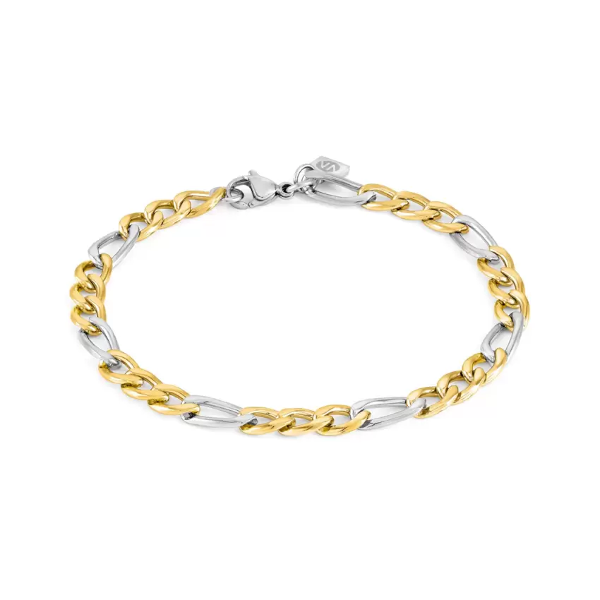 Bracciale B Yond In Acciao E Pvd Oro Giallo Grumetta Piccola Small  