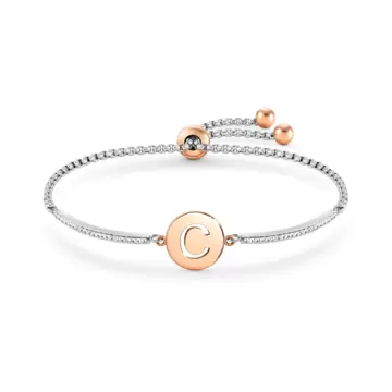  Bracciale Milleluci In Acciaio E Cristalli Letters C