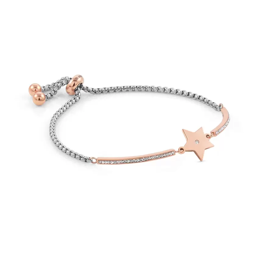 Bracciale Milleluci In Acciaio E Cubic Zirconia Rosegold Ricco Stella  