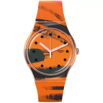 / Orologio Swatch Barns-Graham'S Orange And Red On Pink SUOZ362