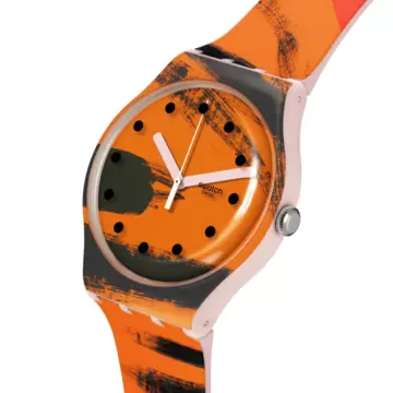 / Orologio Swatch Barns-Graham'S Orange And Red On Pink SUOZ362