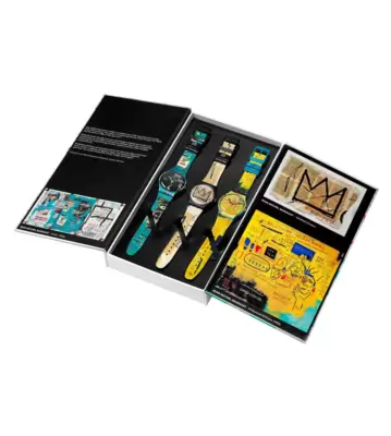 Orologio Swatch Swatch X Jean-Michel Basquiat Triptych SZS39 