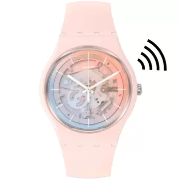 / Orologio Swatch Fleetingly Pink Pay! SO32P103-5300