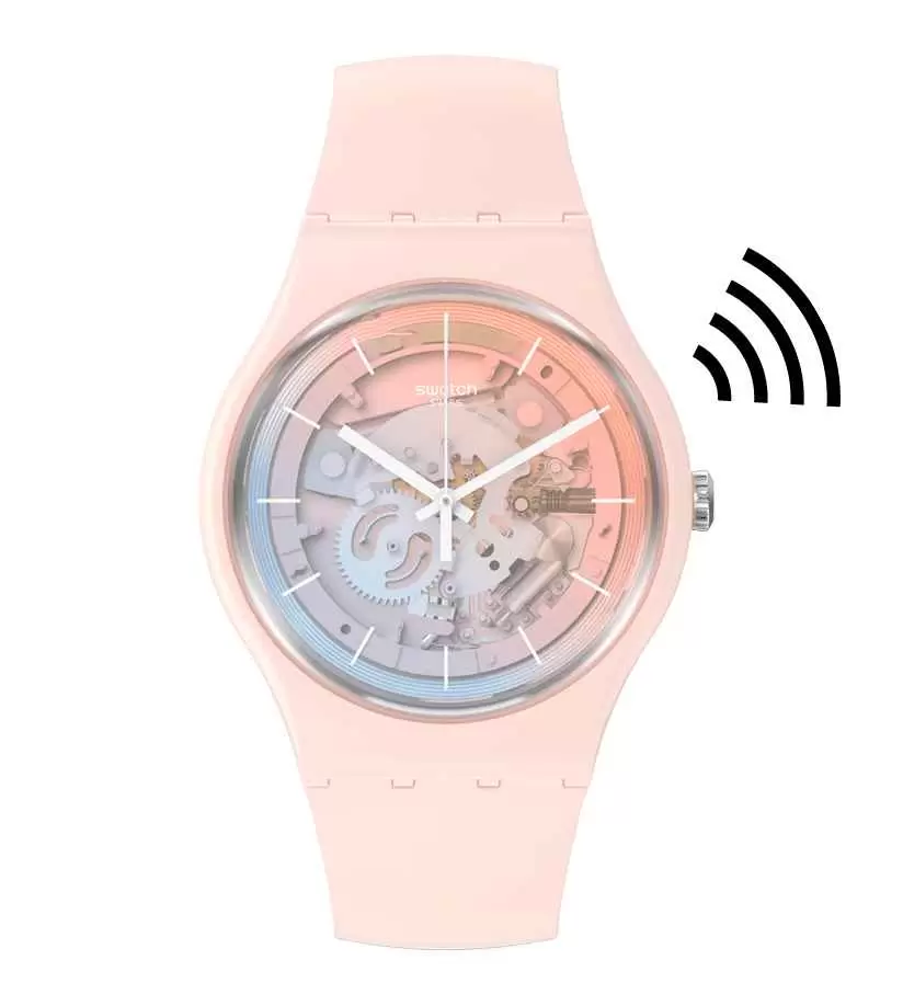 Orologio Swatch Fleetingly Pink Pay! SO32P103-5300  