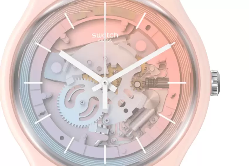 Orologio Swatch Fleetingly Pink Pay! SO32P103-5300  