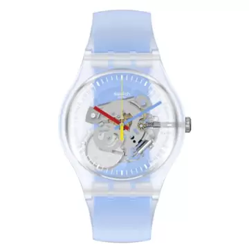  Orologio Swatch Clearly Blue Striped SUOK156