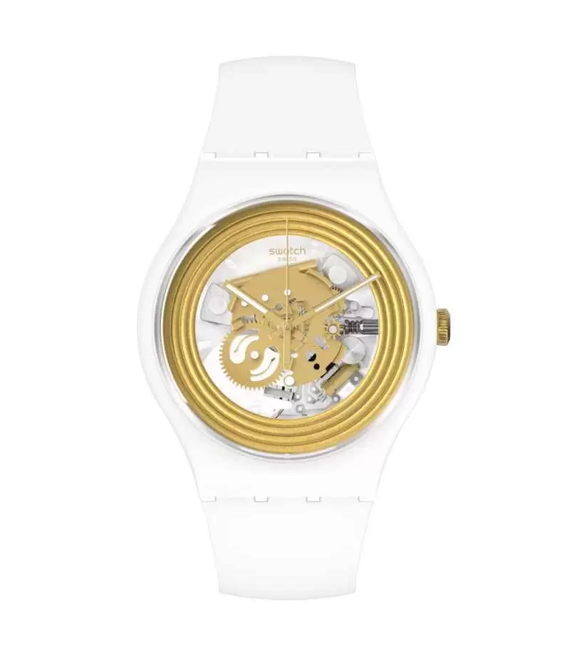 Orologio Swatch Golden Rings White SO29W107  