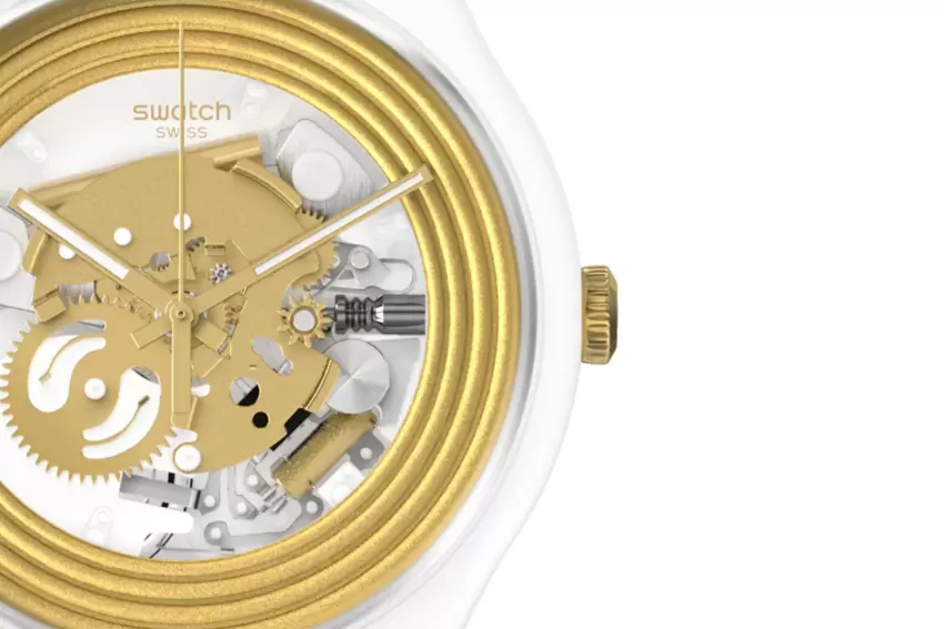 Orologio Swatch Golden Rings White SO29W107  