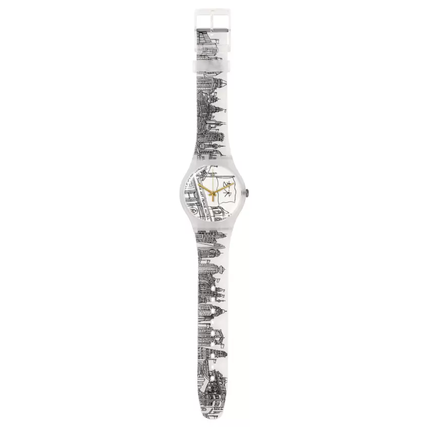 Orologio Swatch Black & White The Swatch Art Peace Hotel SUOZ197  