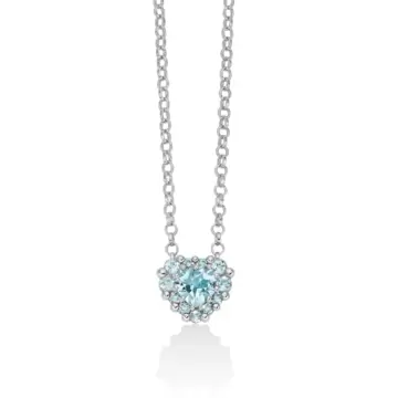  Collana Miluna In Argento E Gemma Del Cielo A Cuore CLD4802