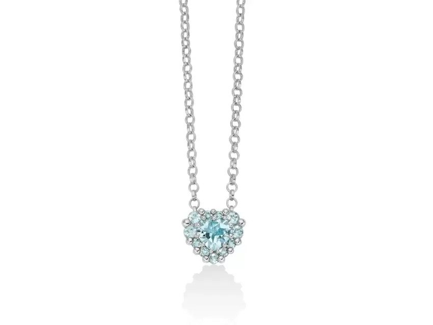 Collana Miluna In Argento E Gemma Del Cielo A Cuore CLD4802  