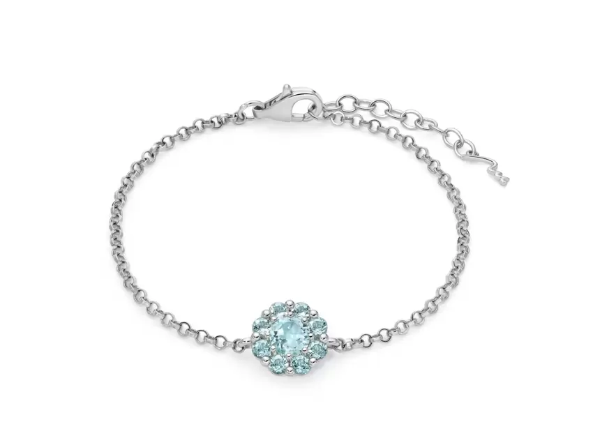 Bracciale Miluna In Argento E Gemma Del Cielo A Cuore BRD993  