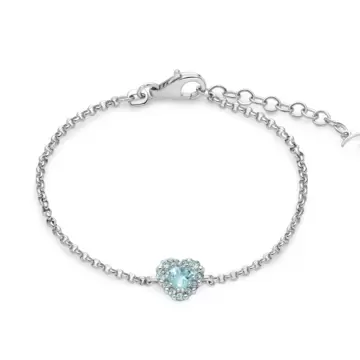  Bracciale Miluna In Argento E Gemma Del Cielo A Cuore BRD999