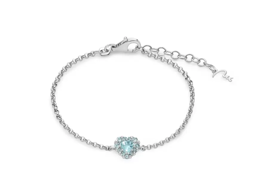 Bracciale Miluna In Argento E Gemma Del Cielo A Cuore BRD999  