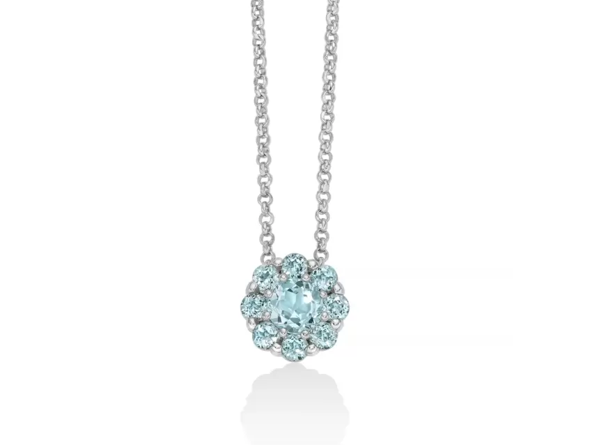 Collana Miluna In Argento E Gemma Del Cielo A Cuore CLD4796  