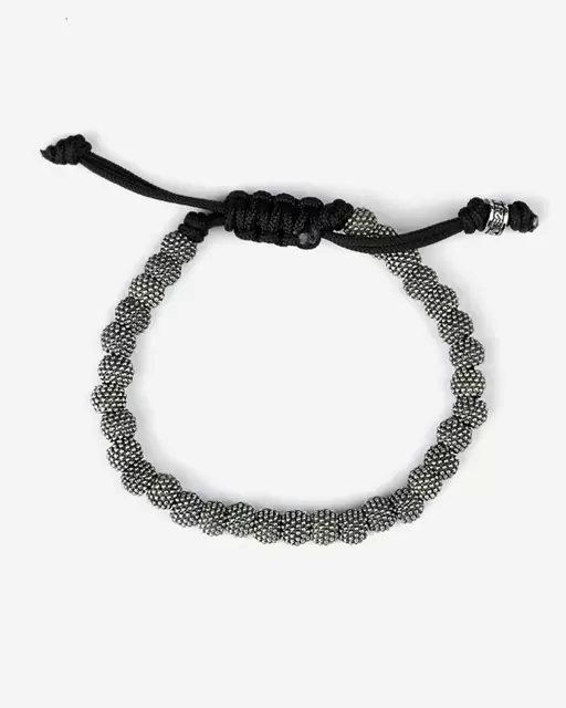 Bracciale Nove25 Corda Con Elementi Tondi Puntinati In Argento N25BRA00326-6M  