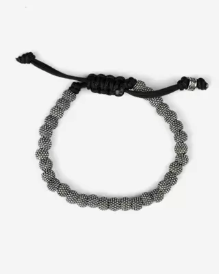 Bracciale Nove25 Corda Con Elementi Tondi Puntinati In Argento N25BRA00326-6M 