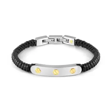  Bracciale Uomo Refined In Pelle Con Dadi 150504/032