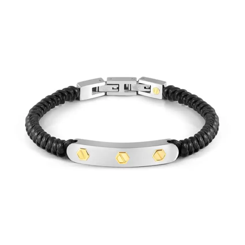 Bracciale Uomo Refined In Pelle Con Dadi 150504/032  