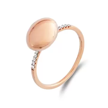  Anello Nanis Dancing Élite Con Boule In Oro Rosa E Pavè Di Diamanti (Piccolo) AS25-583-LUC