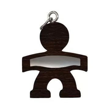  Ciondolo in Legno Wenge e Argento BIMBO